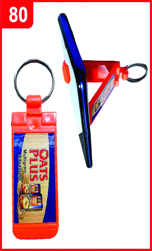 080. Custom Printed Abs Mobile Stand Keychain/Oatsplus | Corporate Gifting & Branding