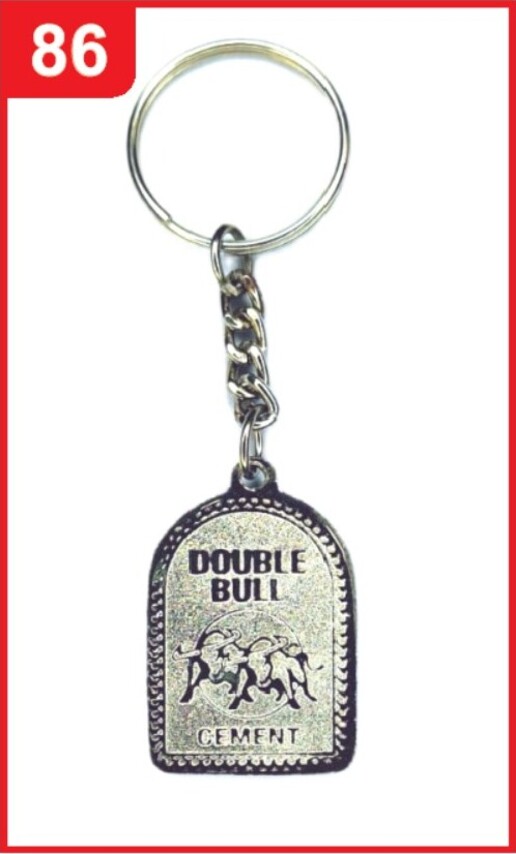 086. Custom Printed Nickel Spark Keychain/Doublebull | Corporate Gifting & Branding
