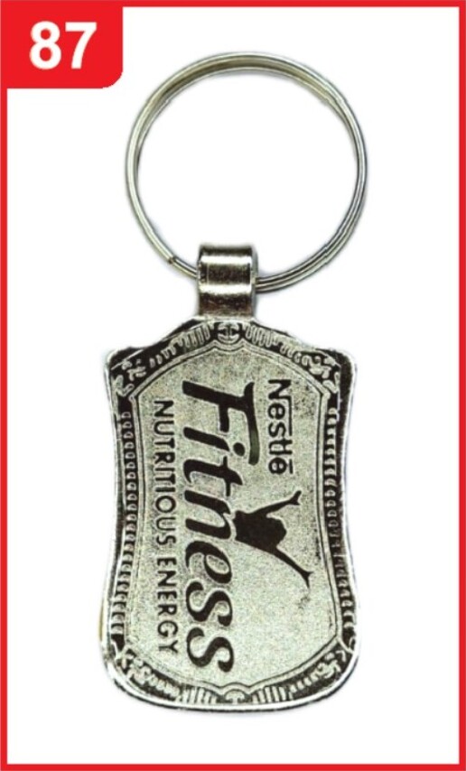 087. Custom Printed Nickel Spark Keychain/Fitness | Corporate Gifting & Branding