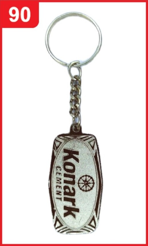 090. Custom Printed Nickel Spark Keychain/Konarkcement | Corporate Gifting & Branding