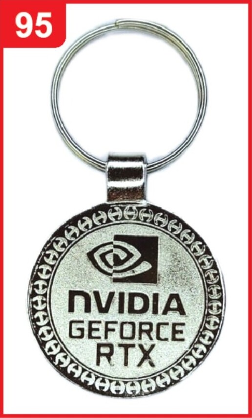 095. Custom Printed Nickel Spark Keychain/Nvidia | Corporate Gifting & Branding
