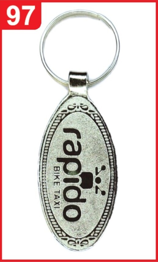 097. Custom Printed Nickel Spark Keychain/Rapido | Corporate Gifting & Branding