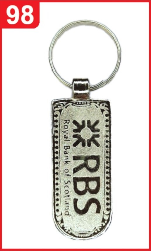098. Custom Printed Nickel Spark Keychain/Rbsbank | Corporate Gifting & Branding