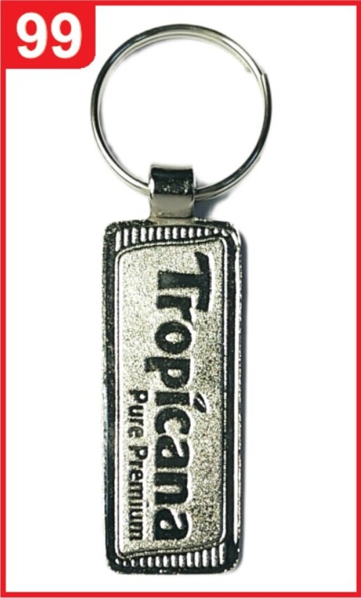 099. Custom Printed Nickel Spark Keychain/Tropicana | Corporate Gifting & Branding
