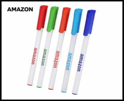 005. Plastic Ball Pen Customised Printing /Amazon Zivic White | Corporate Gifting & Branding