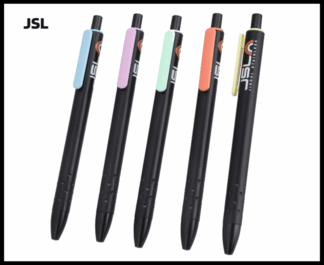 034. Plastic Ball Pen Customised Printing /Jsl Scoop Bk/Pastel Color | Corporate Gifting & Branding