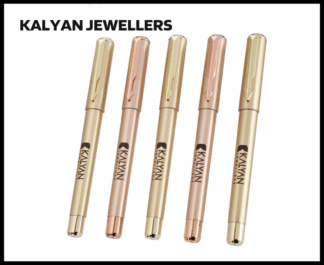 036. Plastic Ball Pen Customised Printing /Kalyan Jewellers Parkar-Gold,Rose | Corporate Gifting & Branding