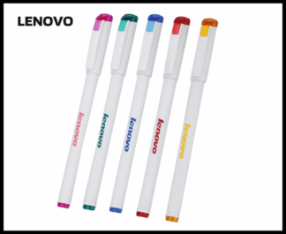 044. Plastic Ball Pen Customised Printing /Lenovo First White | Corporate Gifting & Branding