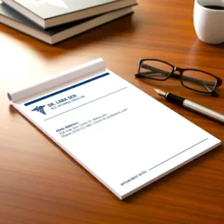 Custom Printed Letterpad | Single Color Printing | A8 Size | Best for Doctors & Businesses