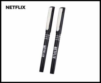 053. Plastic Ball Pen Customised Printing /Netflix Kasa Black | Corporate Gifting & Branding