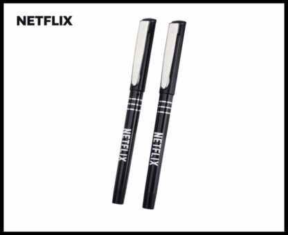 053. Plastic Ball Pen Customised Printing /Netflix Kasa Black | Corporate Gifting & Branding