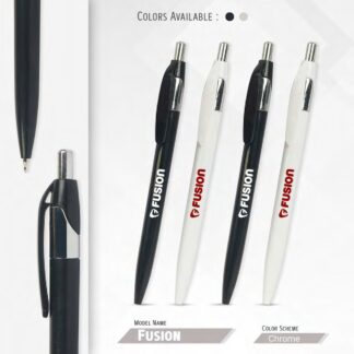 113. Plastic Ball Pen Customised Printing /Fusion Chrome | Corporate Gifting & Branding