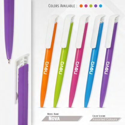 103. Plastic Ball Pen Customised Printing /Nova Colour | Corporate Gifting & Branding