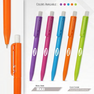 089. Plastic Ball Pen Customised Printing /Maxi Colour | Corporate Gifting & Branding