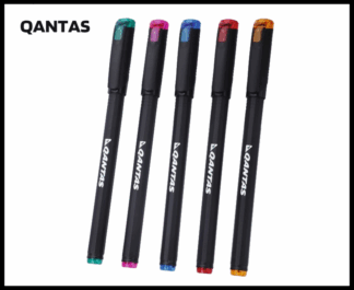 060. Plastic Ball Pen Customised Printing /Quantas First Blk | Corporate Gifting & Branding