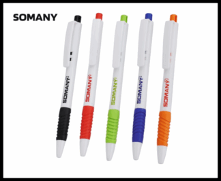 068. Plastic Ball Pen Customised Printing /Somany Lucky Grip/ Wh | Corporate Gifting & Branding