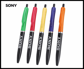069. Plastic Ball Pen Customised Printing /Sony Vito Half Bk /Color | Corporate Gifting & Branding