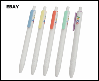 020. Plastic Ball Pen Customised Printing /Ebay Scoop Wh/ Pastel Color | Corporate Gifting & Branding