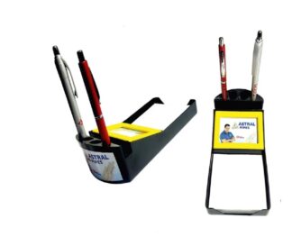 132. Custom Printed Plastic Pen Stand With Pad/Astelpipe | Corporate Gifting And Branding