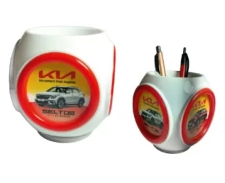 153. Custom Printed Plastic Pen Stand/Kia | Corporate Gifting And Branding