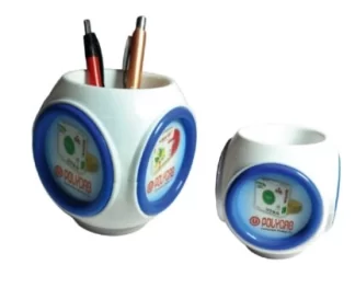 154. Custom Printed Plastic Pen Stand/Polycab | Corporate Gifting And Branding
