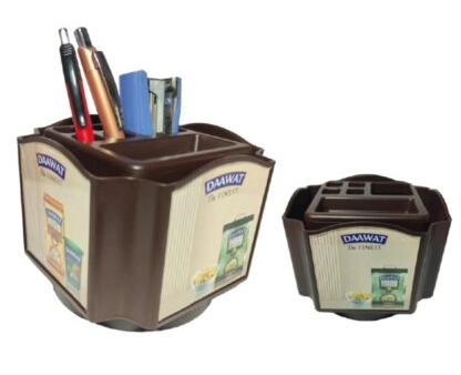 155. Custom Printed Plastic Pen Stand/Daawat | Corporate Gifting And Branding