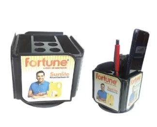137. Custom Printed Plastic Pen Stand/Fotune | Corporate Gifting And Branding