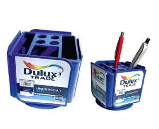 138. Custom Printed Plastic Pen Stand/Dulux | Corporate Gifting And Branding