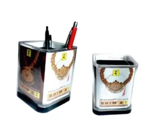 139. Custom Printed Plastic Pen Stand/Bhima | Corporate Gifting And Branding